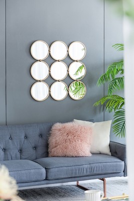 27.2'' in Contemporary Decorative Mirror w/Mininalist Style for Bedroom,Live