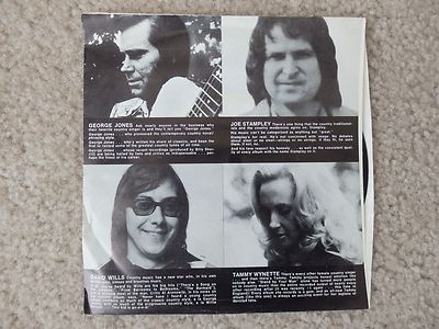 Epic Demo 7'' 33 1/3 George Jones David Wills Tammy Wynette Joe Stampley 1091 NM