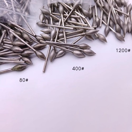 Diamond Grinding Bits Rotary Tools Carving Jewelry 2.35mm Shank Head Dia 1mm-6mm - Picture 4 of 13