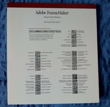 Referenzkarte für Adobe FrameMaker 6.0 Mac Version von 2000