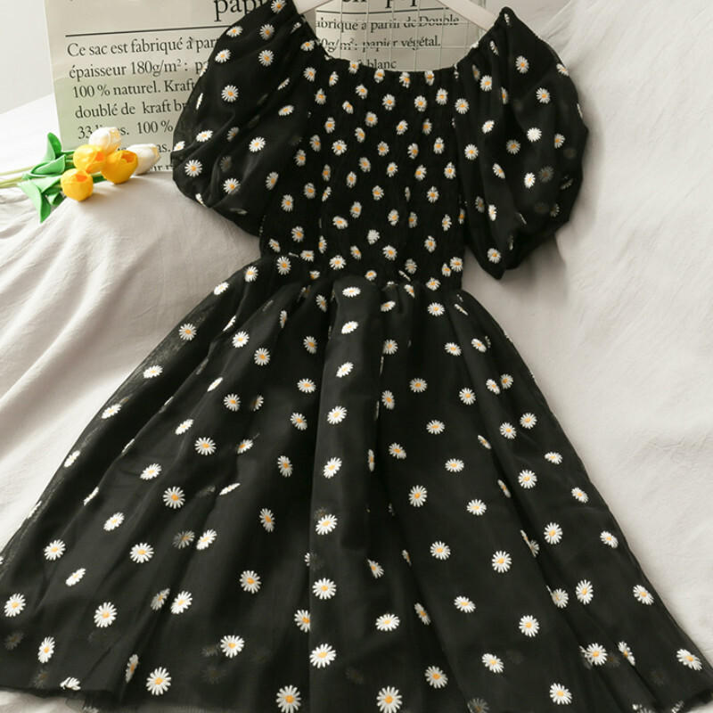 ★Angelnumber555★ Daisy puff dress Puff Sleeve Daisy Dress (5 Colors) – Megoosta Fashion