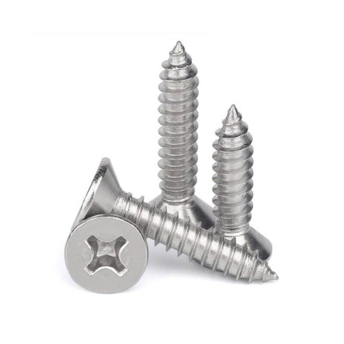 M4 M5 M6 M8 Countersunk Self Tapping Screws Tappers - A2 304 Stainless Steel - Picture 3 of 4