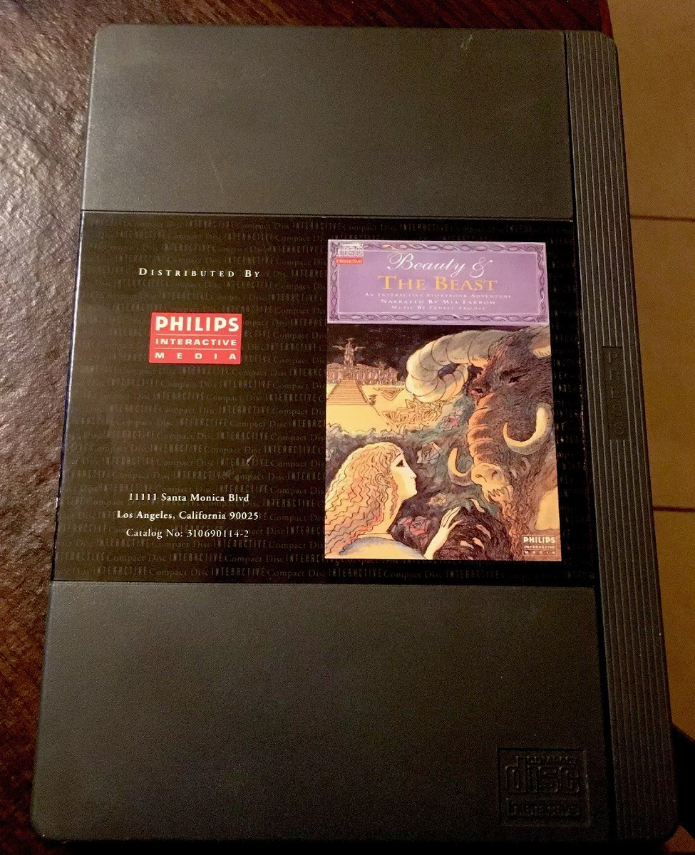 PHILLIPS CD-I BEAUTY AND THE BEAST DISK & CASE-TESTED-IN EXCELLENT