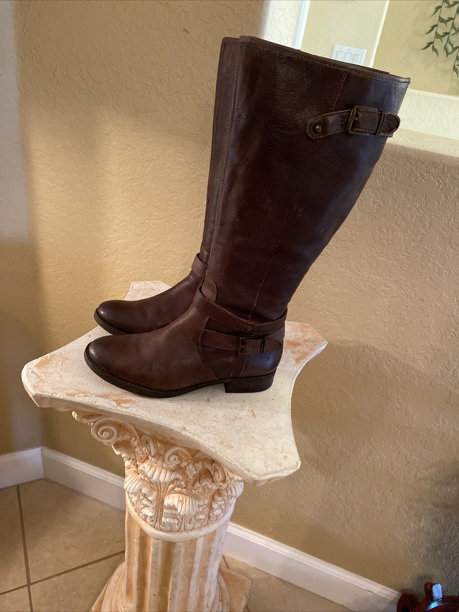 ARTURO CHIANG Brown Leather Knee-high Riding Boots Sz7.5MW