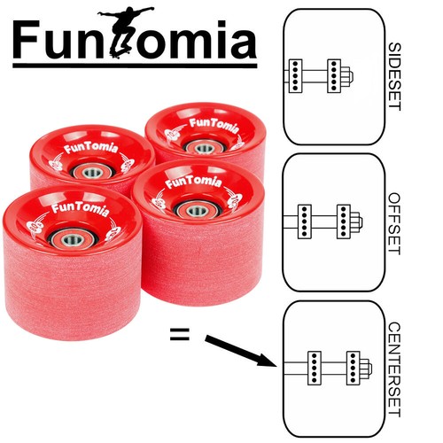 4 Stück FunTomia® Longboard Skateboard Rollen Big Wheels 70x51mm ABEC-9 skaten - Bild 9 von 17