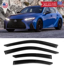 Out-Channel Window Visor Sun Vent Rain Wind Guard Shade Fit 14-Up IS 250 350 ISF