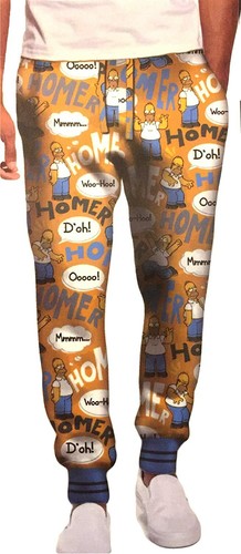 New Men's The Simpsons Jogger Sleep Lounge Pants Cartoon Homer D'oh! Small 28-30 - 第 1/1 張圖片