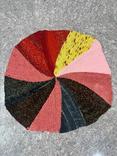 27x27"Inch Indian Handmade Round Chindi Floor Decorative Round Colorful Door Mat - Picture 1 of 3