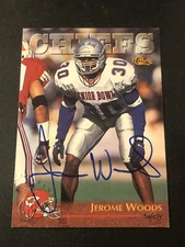 1996 Classic NFL Rookies Auto Jerome Woods #22 Rookie Auto RC