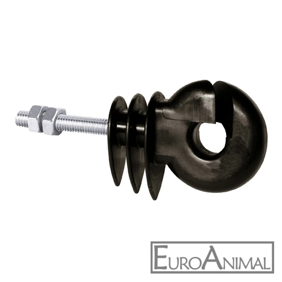 AKO 25 Stück Ringisolator mit metrischem Gewinde M6 x 35mm Isolator Weidezaun