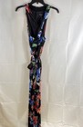 Tahari Women's Jumpsuit Black Floral Sleeveless Wide Leg Mock Neck Size 14 — photo 1