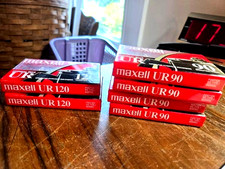 4 Maxell UR 90 2 UR120 Sealed Blank Audio Cassette Tapes Type I Normal Bias
