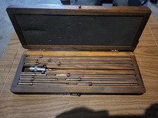 L.S. Starrett Depth Micrometer Set In Wooden Case Great Condition! 