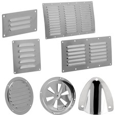 Edelstahl Rundlüfter Lüftungsrosette Lüftungsblech Kiemenlüfter Kiemenblech