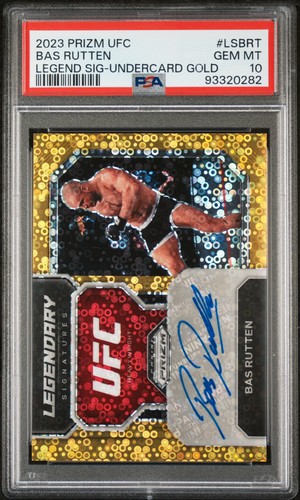 2023 Panini Prizm UFC #LSBRT Bas Rutten Legend Sig-Undercard Gold PSA 10