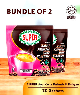Super Power 5-In-1 Instant Coffee+Collagen 20 Sticks x 22g (Pack of 2)~02/2027