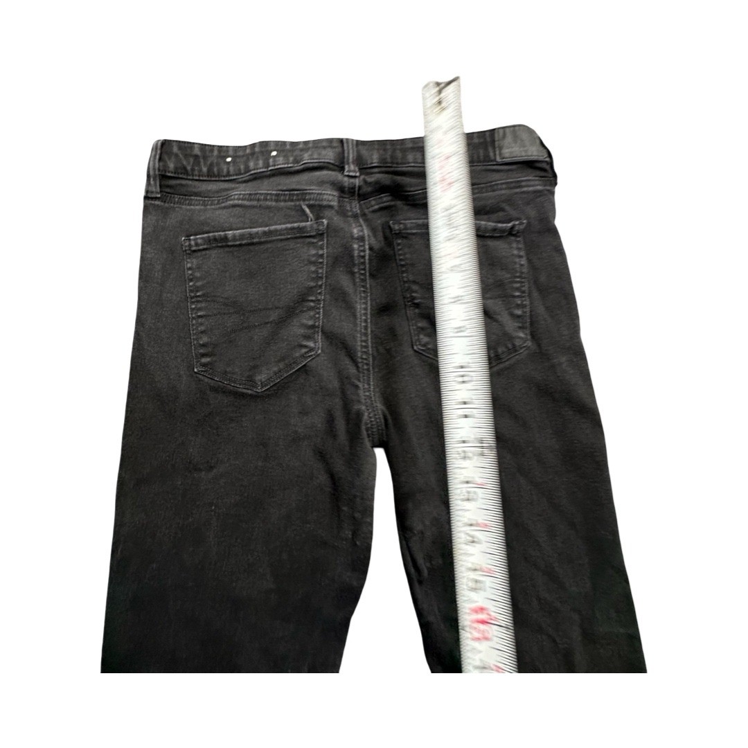 American Eagle Jeggings Womens 12 34X26 Black Next Level Stretch Skinny Denim image 7