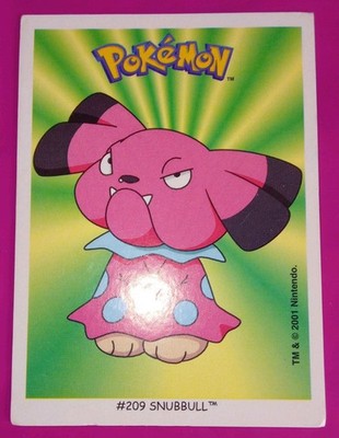 VINTAGE RARE Pokemon Snubbull Sticker, Dunkin Boomer 2001