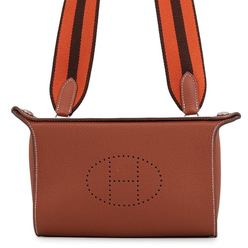 Hermes Videpoches Shoulder Bag Pouch Togo Leather Sienne Brick Havana W Stamp 99
