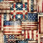 1776 Extra Wide from Quilting Treasures - Flag Patchwork # 31663 RN108