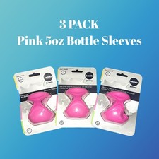 3 Pack New Joovy Boob Pink Bottle Silicone Sleeves 5oz No BPA/PVC