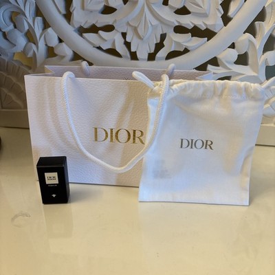 Dior Homme Parfum Travel Size Essence Gift Bundle + Dior Gold Bag Pouch New