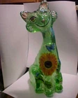 2025 Green FFOGKC EXCLUSIVE Butterflies & Sunflowers Alley Cat Figurine # 5/5