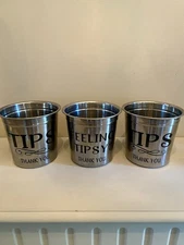 Stainless Steel Tip Jars for Bartenders, Musicians, 1.3L,  Set Of 3 Jars