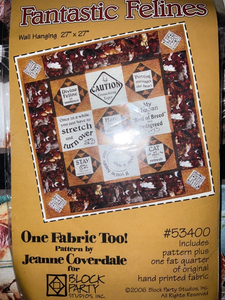 Panel Bloques Gatos Curiosos 15 7” Cuadrados y Fantásticos Felinos Felinos Felinos Felinos Felinos Felinos L7 Foto 3 de 4