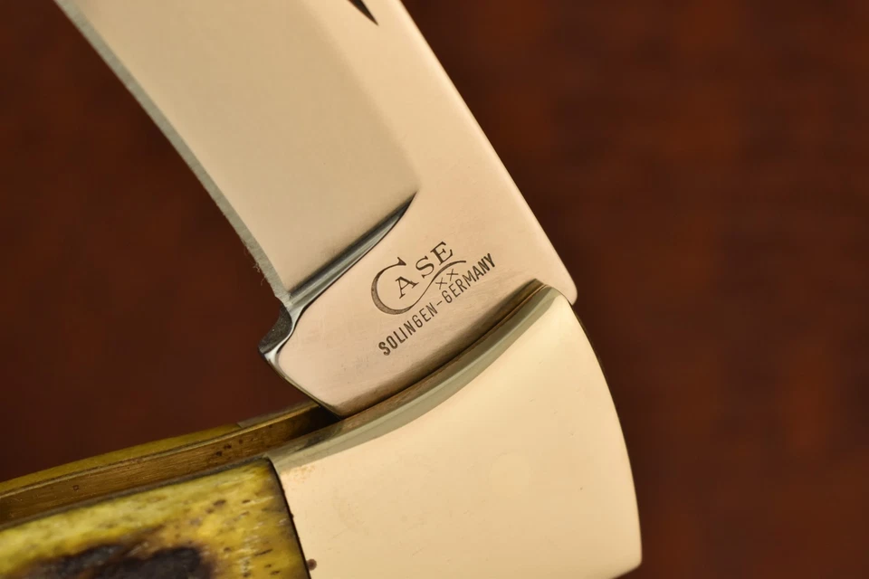RARE CASE XX MADE IN SOLINGEN GERMANY GREEB BONE JUMBO LOCKBACK KNIFE (27855) - Image 3 of 4