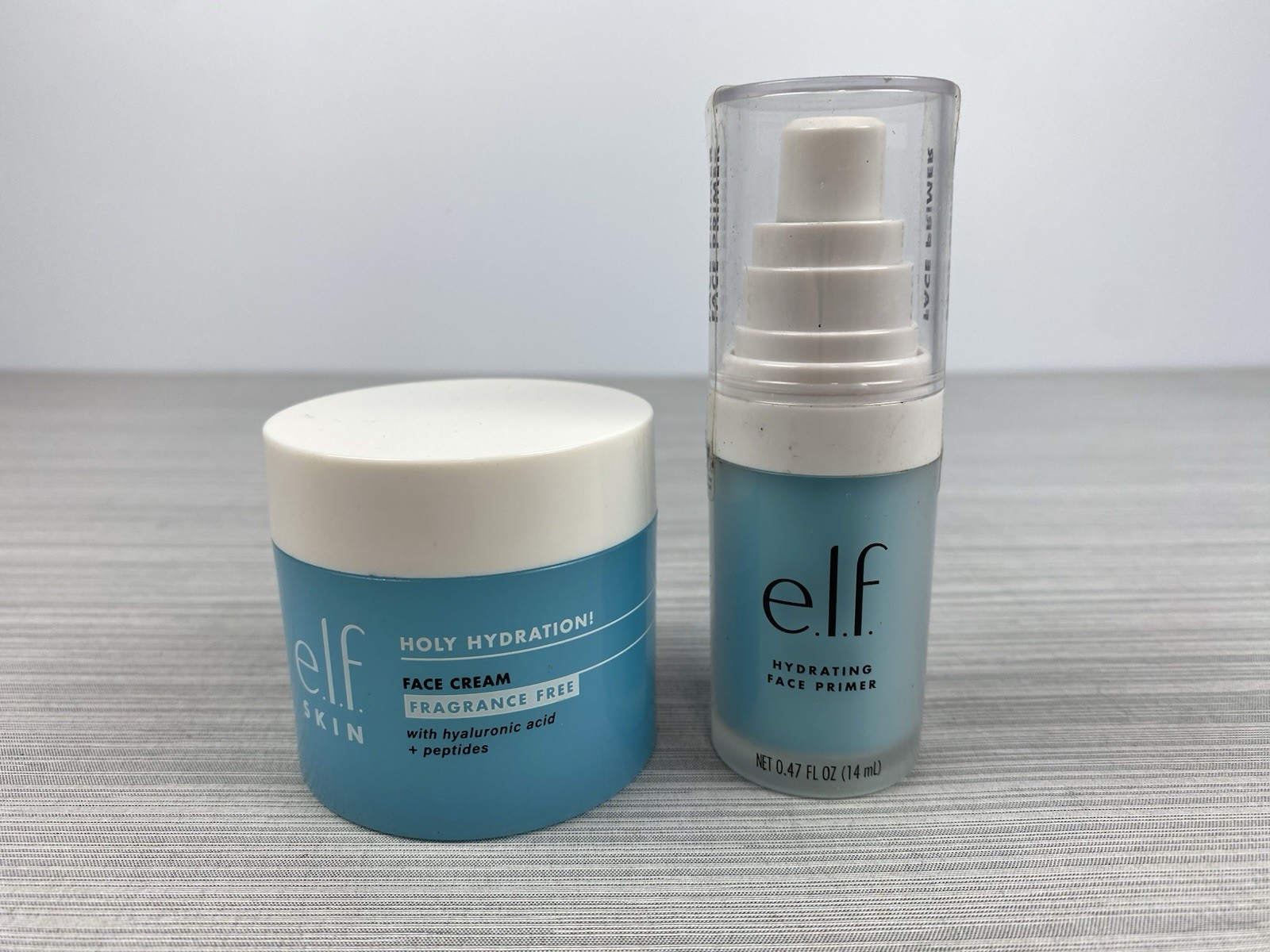 E.L.F. Hydrating Face Primer 0.47 FL Oz & Holy Hydration Face Cream 1.76 Oz