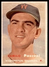 1957 Topps #211  CAMILO PASCUAL  Washington Senators  NM-MT