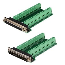 2 PCS DB37 Male Female Breakout Board Connector RS232 DSUB 37Pin Solderfree
