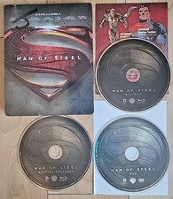 Man of Steel by Henry Cavill - SteelBook - Blu-ray DVD 3-Disc Set