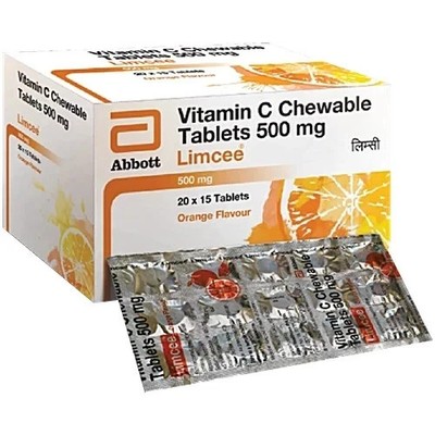 Limcee Vitamin C Chewable Tablet Flavour Orange 75 Tablets