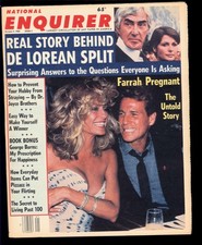 NATIONAL ENQUIRER October 9, 1984 * FARRAH COVER DeLorean split GEORGE BURNS
