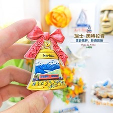 Switzerland Inter laken Bell Souvenir 3D Fridge Magnet Refrigerator Decoration