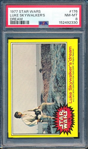 1977 Topps Star Wars #176 Luke Skywalker's dream — PSA 8