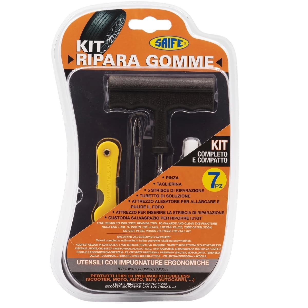 Kit di Riparazione Pneumatici Tubeless per Auto e Moto foto 4
