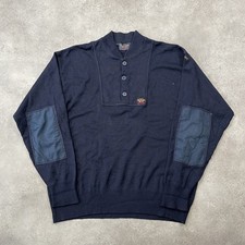 Paul & Shark Jumper Men's Large Vintage Made In Italy Yachting Wool Sweater Navy