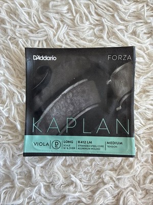 D'Addario Kaplan Series Viola D String 16+ Long Scale Medium Tension  K412 LM