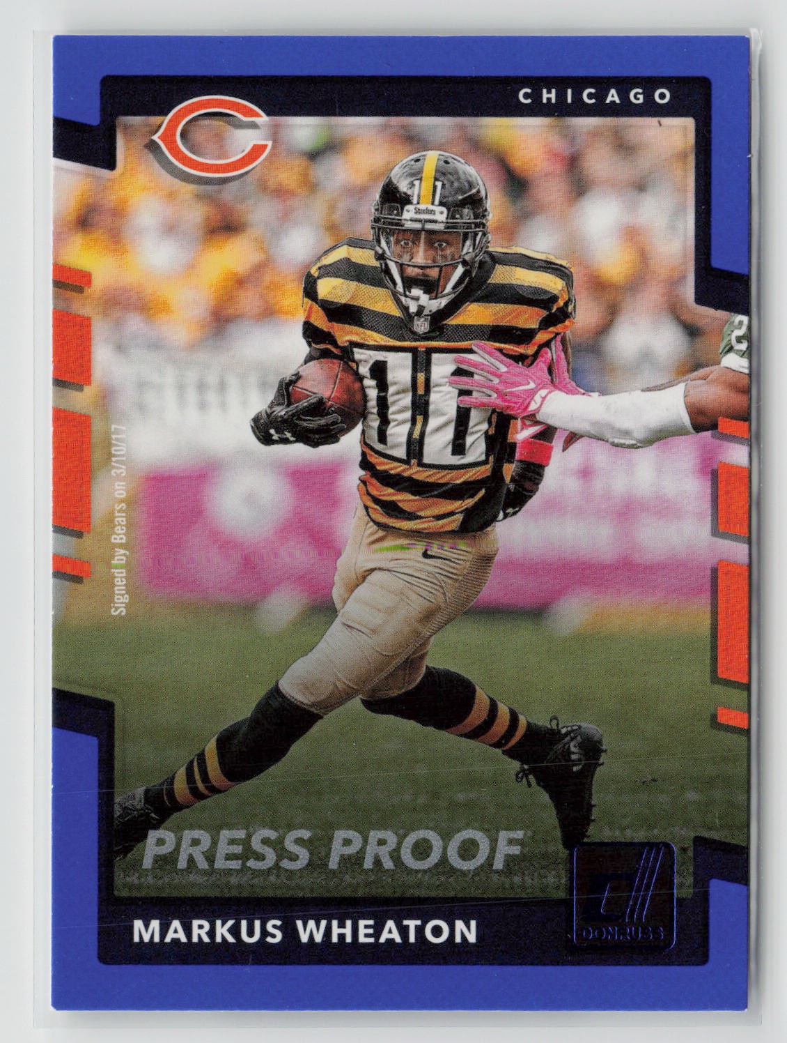 Markus Wheaton 2017 Donruss Press Proof Blue #127 Chicago Bears