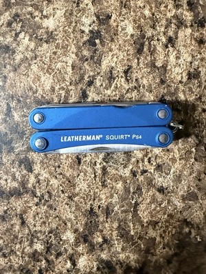 Leatherman Squirt PS4 Blue Multitool Used Very Good Condition 