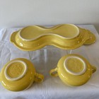 Homer Laughlin Fiesta Ware Yellow Creamer & Sugar with Lid & Tray Set — photo 4
