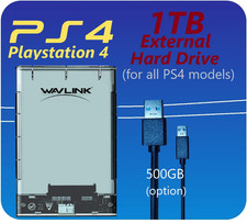PS4 Pro Slim  OG 1TB Wavlink USB 3.0 Portable External Game Hard Drive