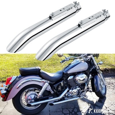 2x For Honda Shadow VT750 VT1100 Slip-On Exhaust Muffler Pipe Silencers 2'' x 20''