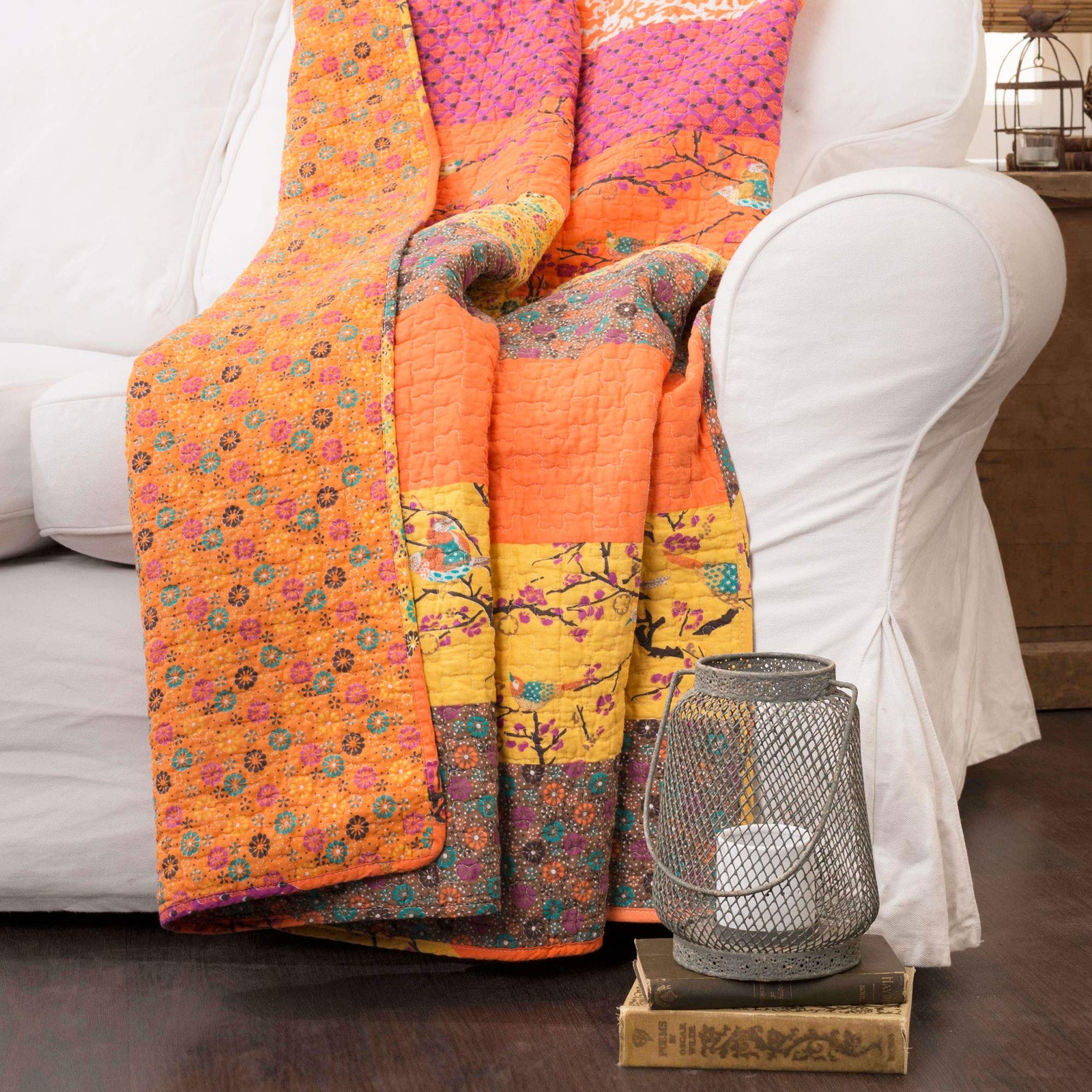 Royal Empire Reversible Cotton Throw Blanket, 50" W x 60" L,