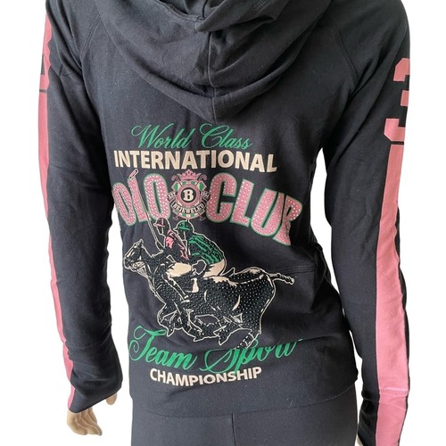 Y2K Bejeweled by Susan Fixel Polo Club Hoodie NWT Swarovski Bling Glam 2000s M - Picture 4 of 6