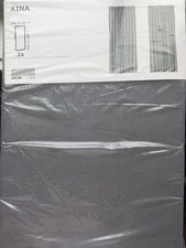 IKEA Aina Curtains 57 x 98 100 Linen 2 Panels Brand New Sealed Bag Gray