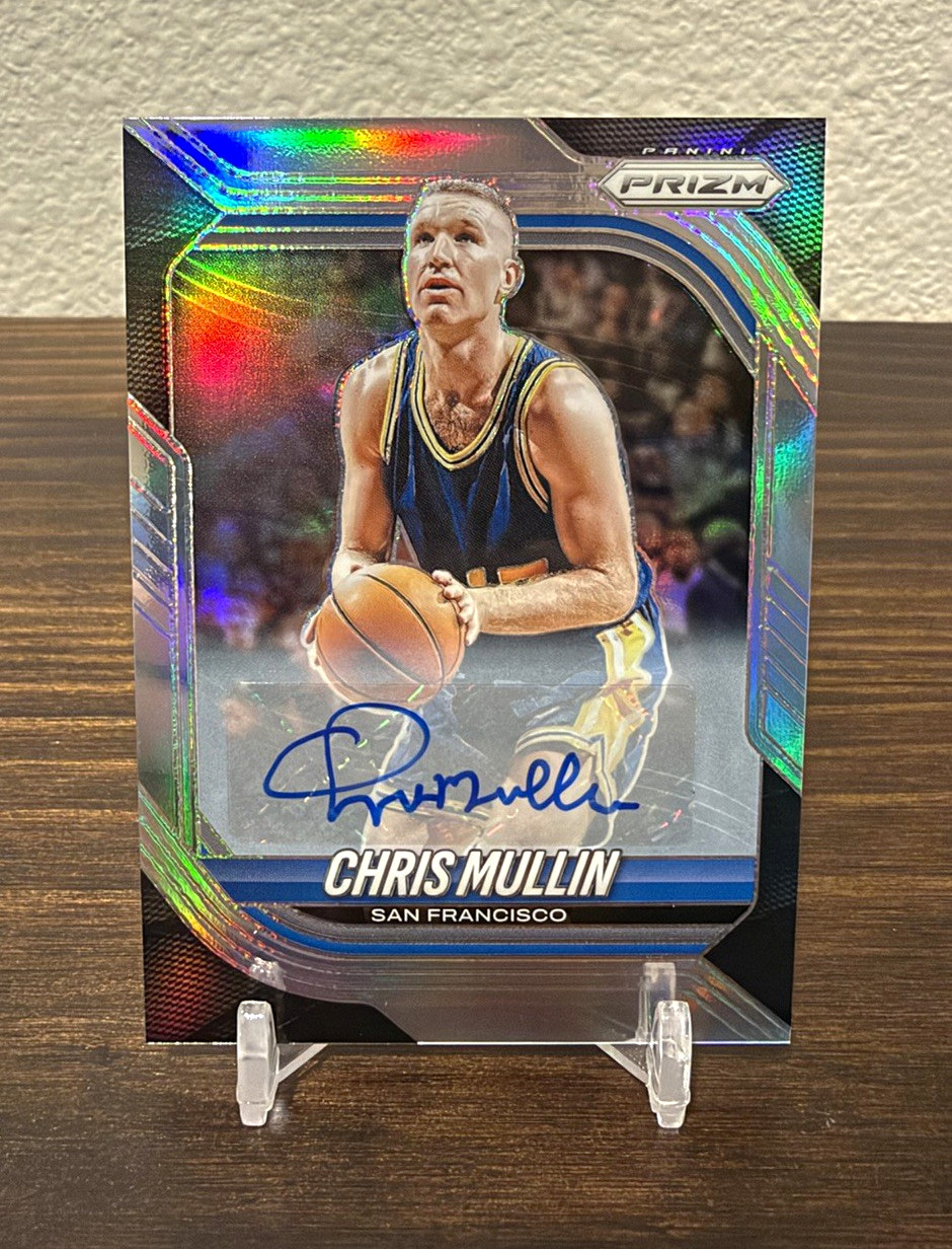 2025-26 Panini Prizm Chris Mullin Silver Prizm Auto #179 Golden State Warriors